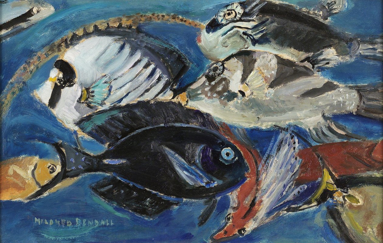 Poissons, um 1950 von Mildred Bendall