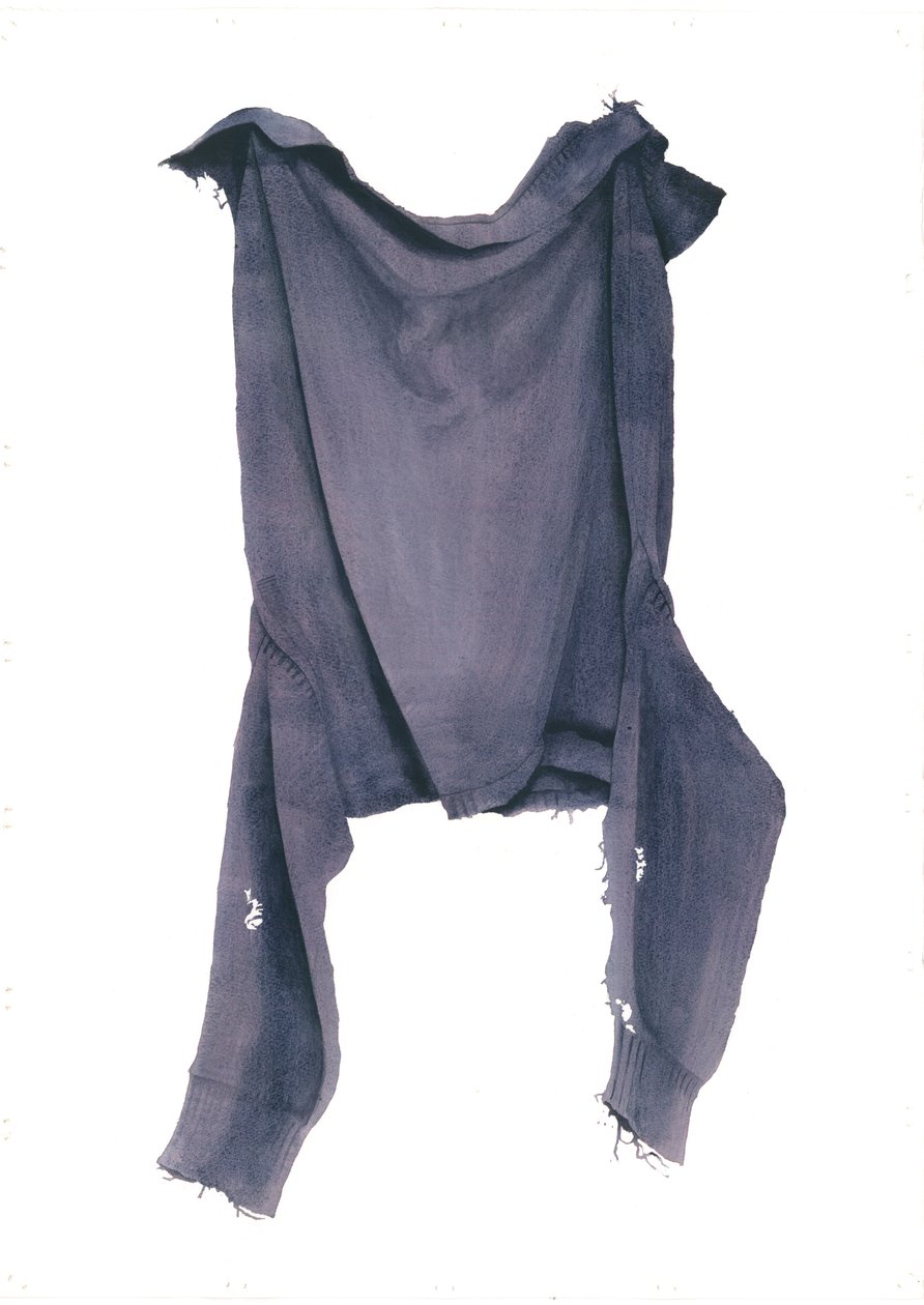 Mottenzerfressener Guernsey von vorne, 2003 von Miles Contemporary Artist Thistlethwaite