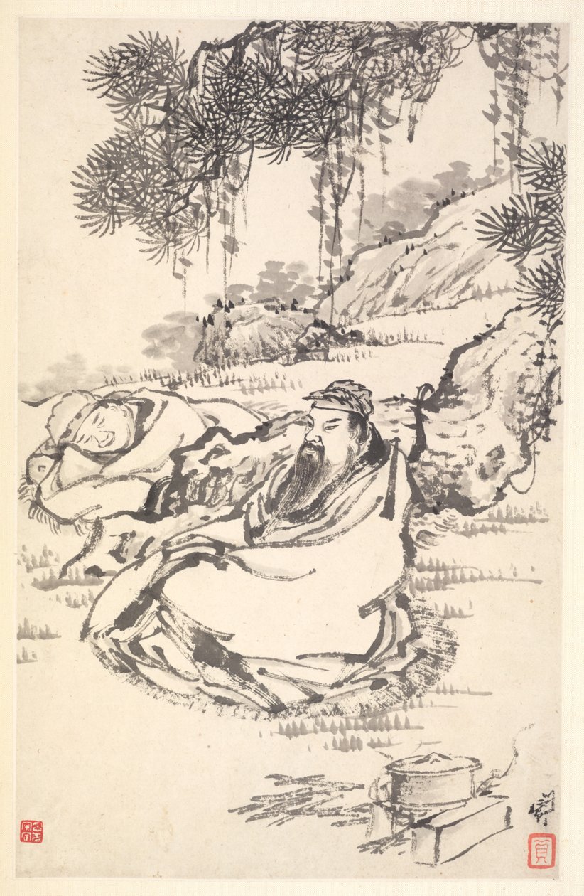 Lu Tong und Diener von Min Zhen