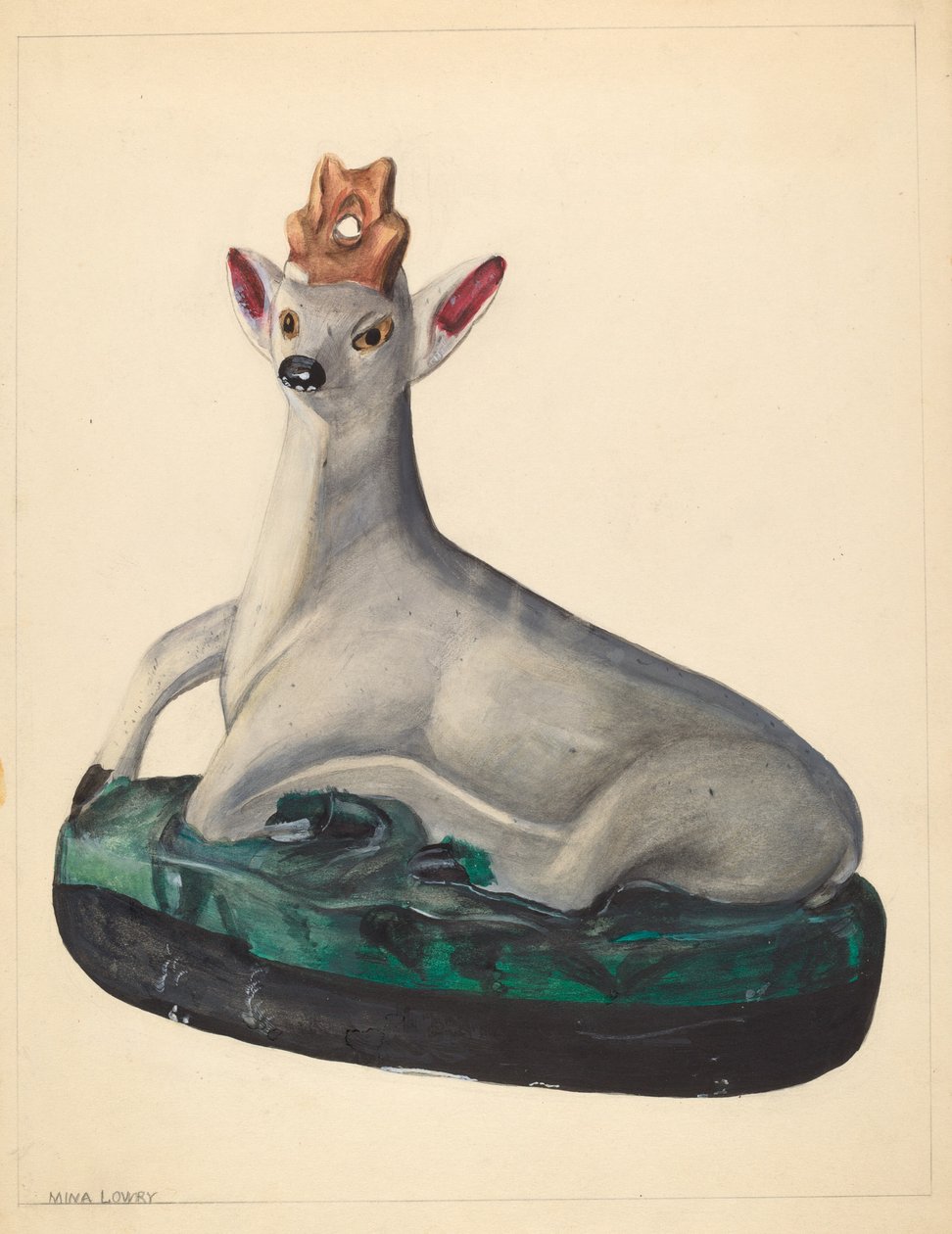 Hirschfigur, ca. 1936 von Mina Lowry