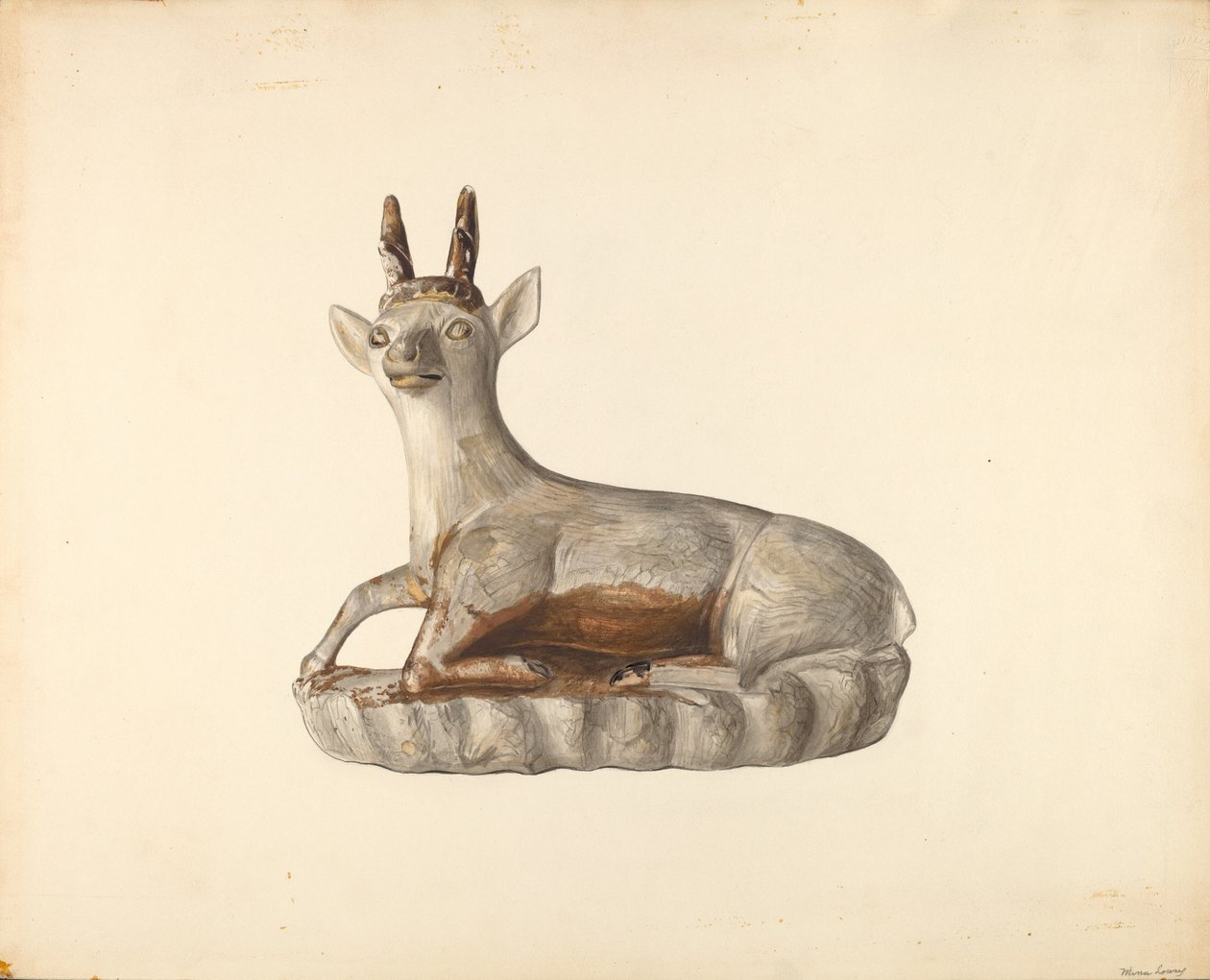 Hirschfigur, ca. 1938 von Mina Lowry