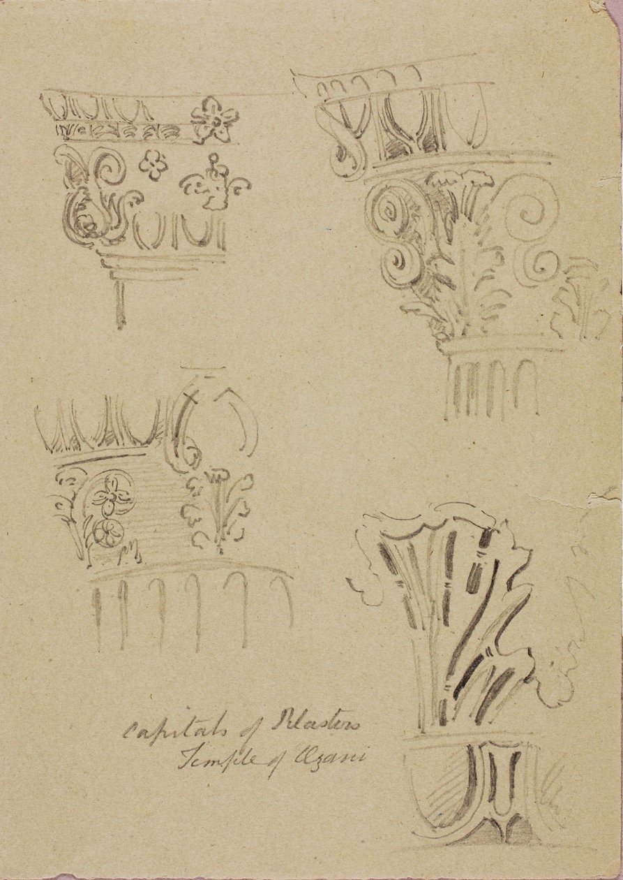 Tempel von Azani, Kapitelle der Pilaster von Miner Kilbourne Kellogg