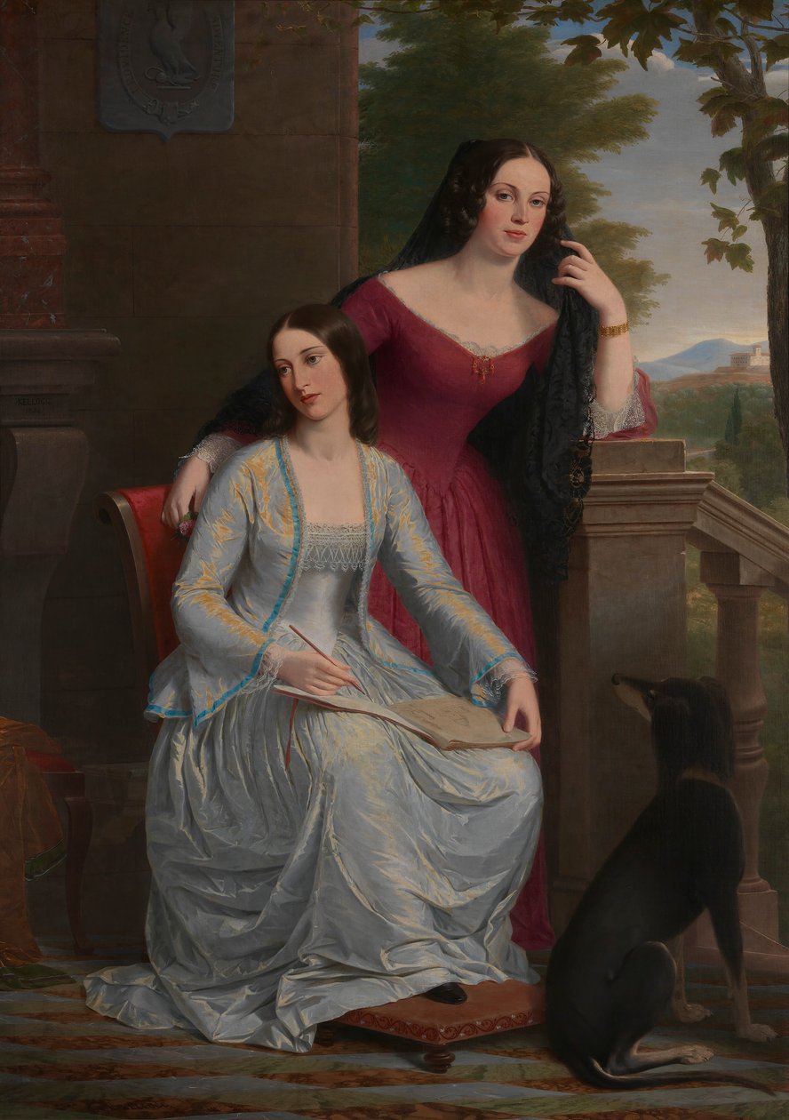 Zwei Frauen in einer italienischen Landschaft von Miner Kilbourne Kellogg