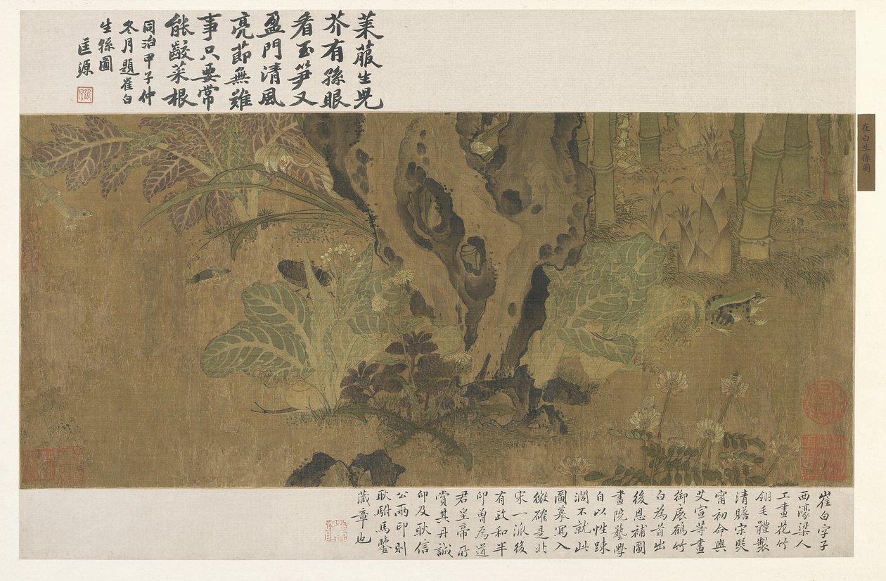 Bambus, Frosch und Insekten von Ming Dynasty Chinese School