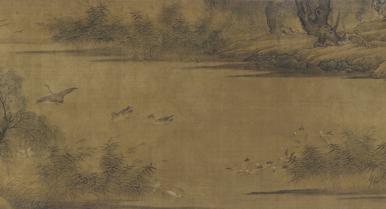 Vögel an einem Herbstteich von Ming Dynasty Chinese School