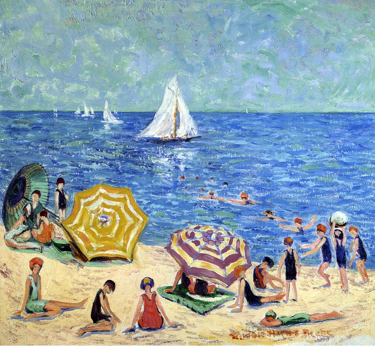 Eiche am Strand, ca. 1914 von Minnie Harms Neebe