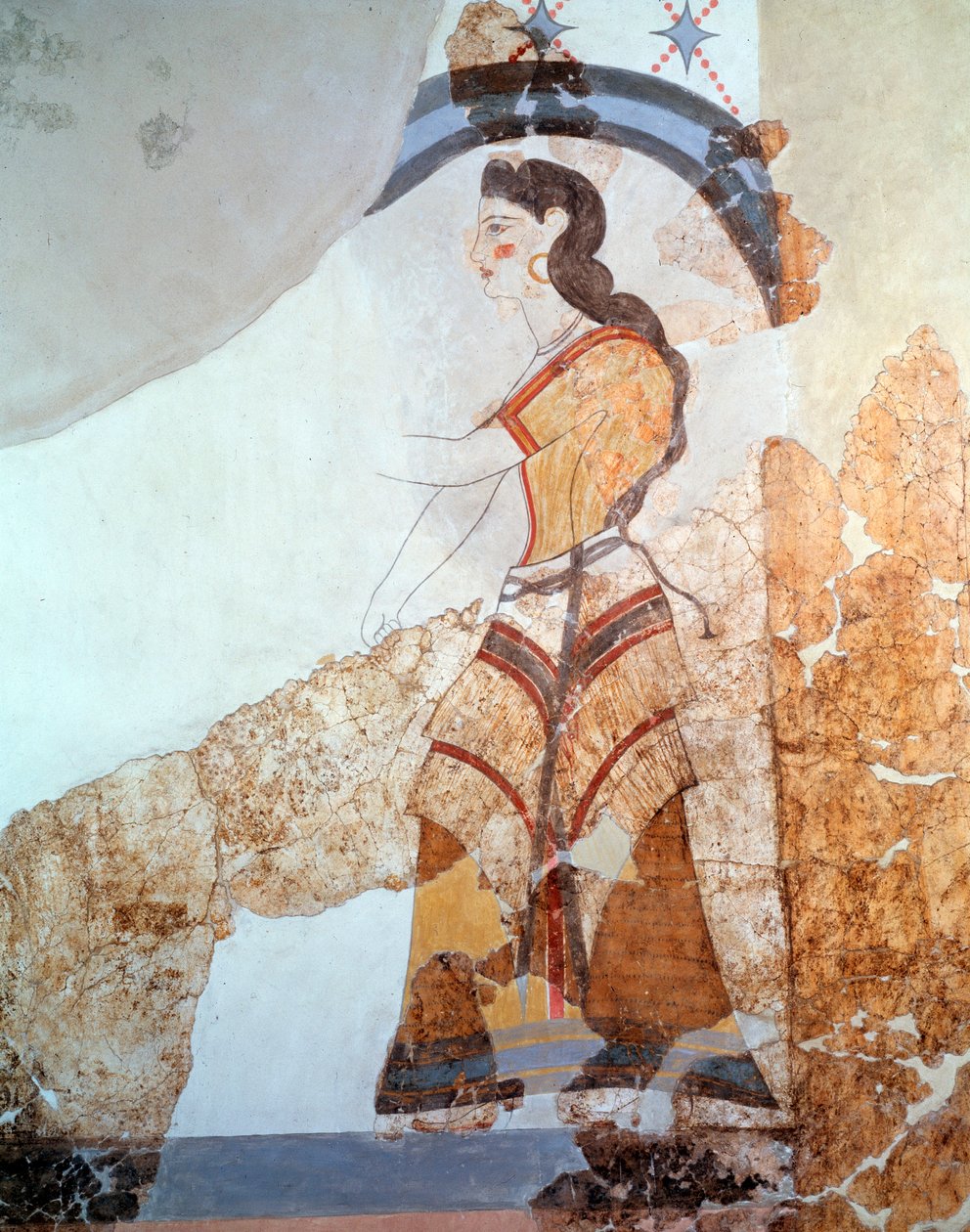 Weibliche Figur (Fresko) von Minoan