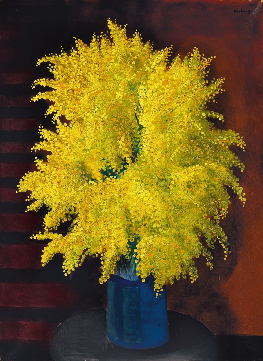 Blumenstrauß aus Mimosen, um 1930 von Moise Kisling