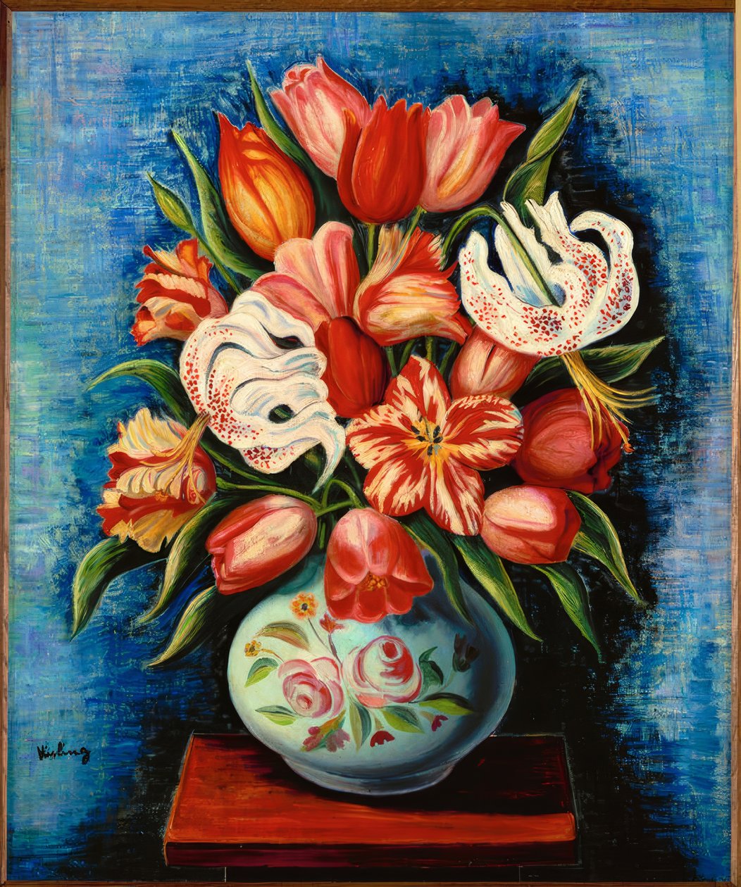 Blumenstrauß mit Tulpen und Lilien von Moise Kisling