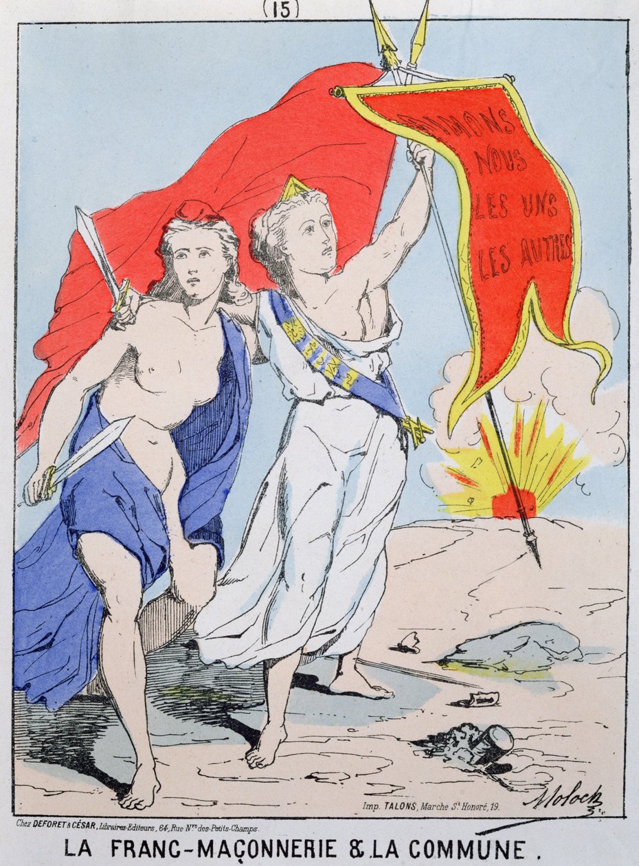 Allegorie der Freimaurerei und der Pariser Kommune, 1871 von Moloch