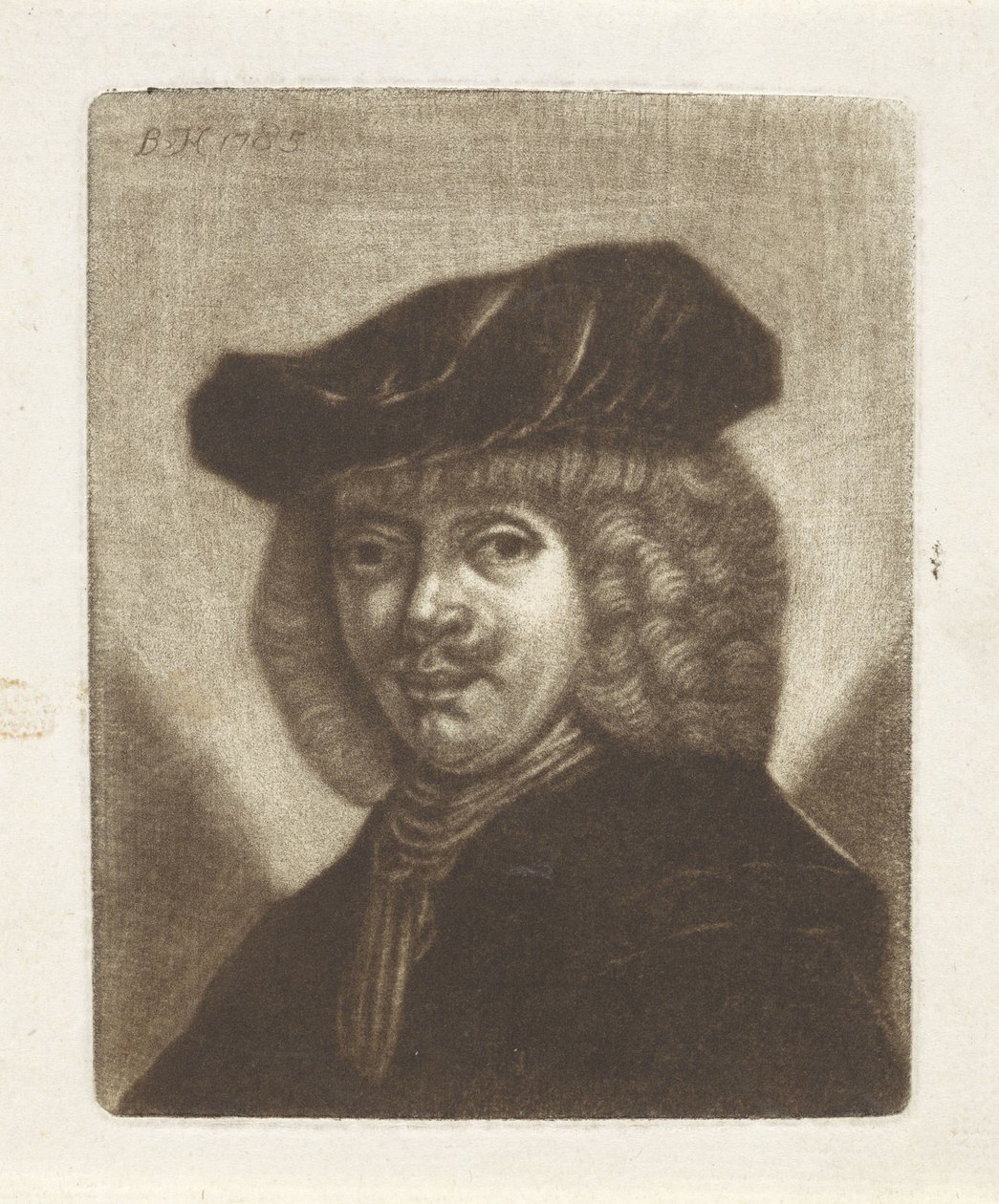 Büste eines Mannes mit Barett von Monogrammist BVH
