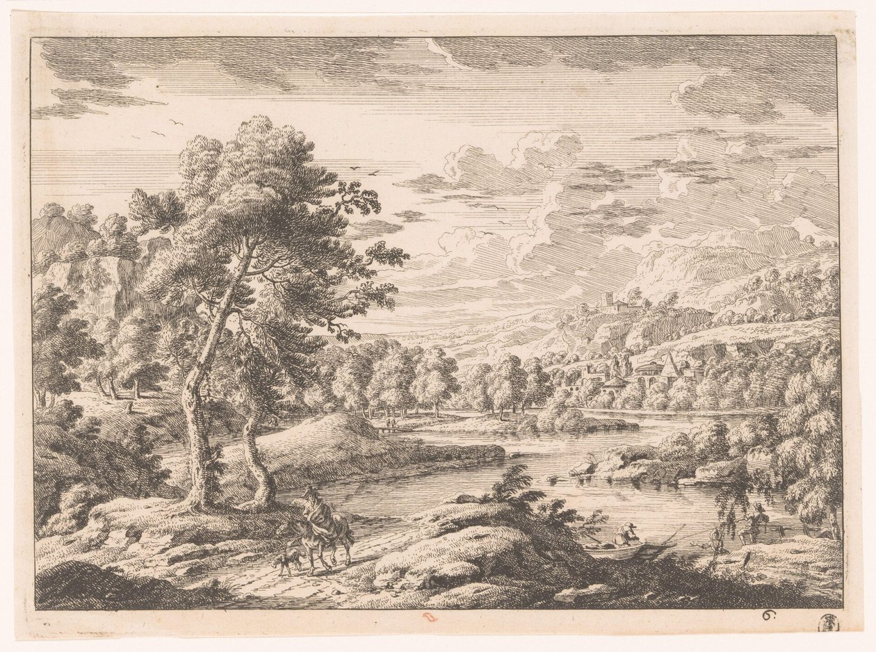 Landschaft mit Fluss von Monogrammist MEG