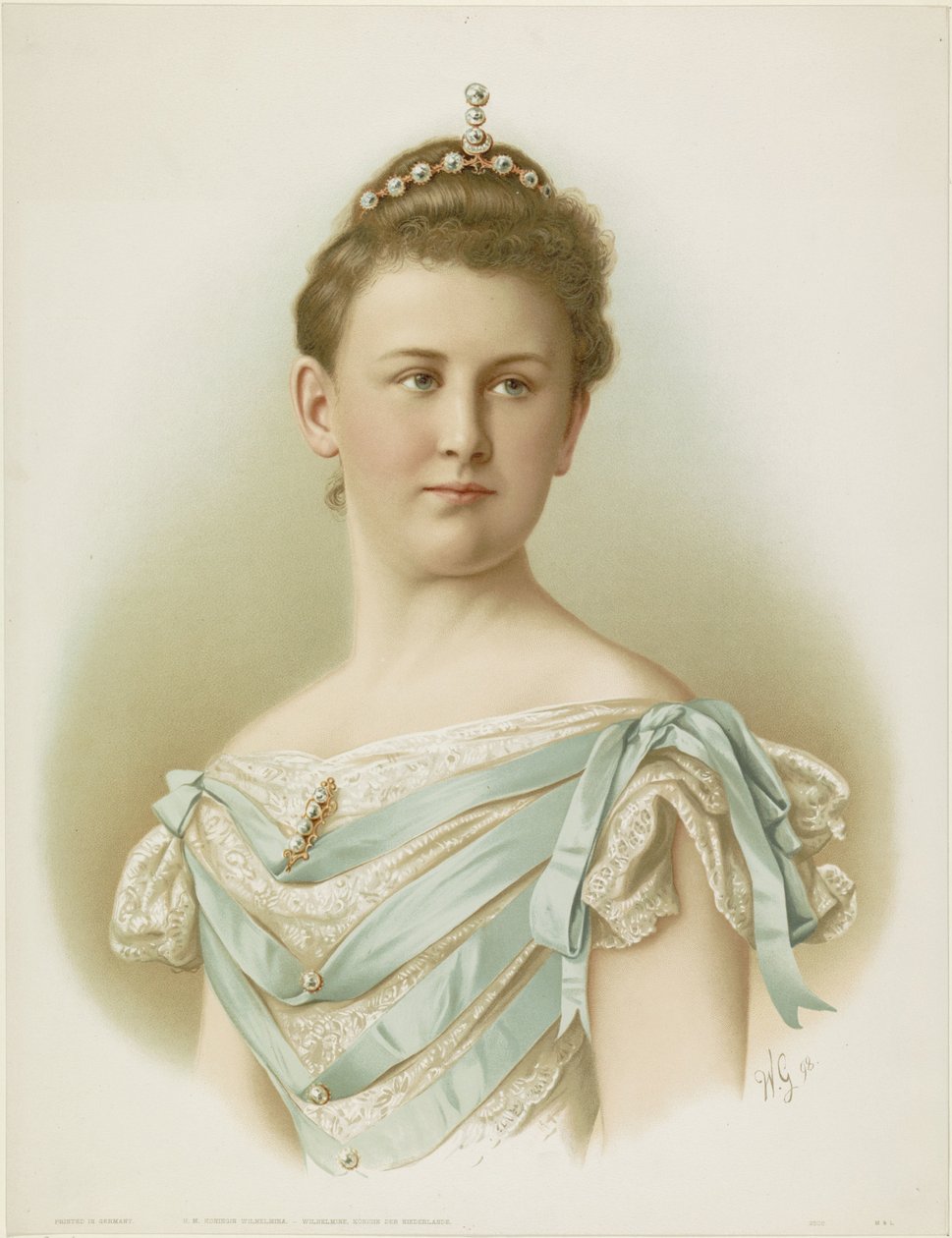 Porträt von Wilhelmina, Königin der Niederlande von Monogrammist WG