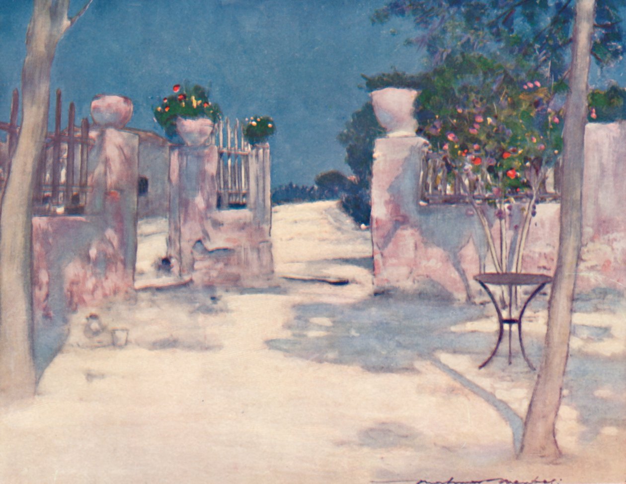 Ein Garten, Athen, 1903 von Mortimer L Menpes