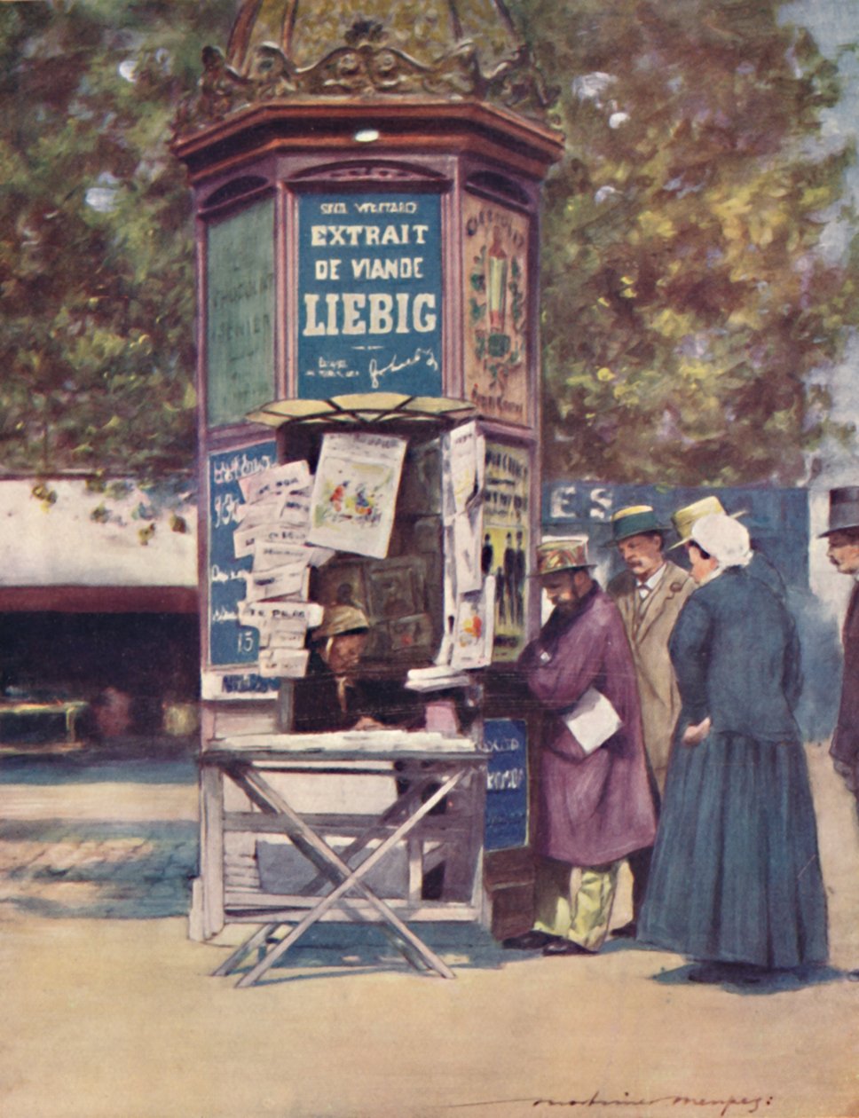 Ein Kiosk, Paris, 1903 von Mortimer L Menpes