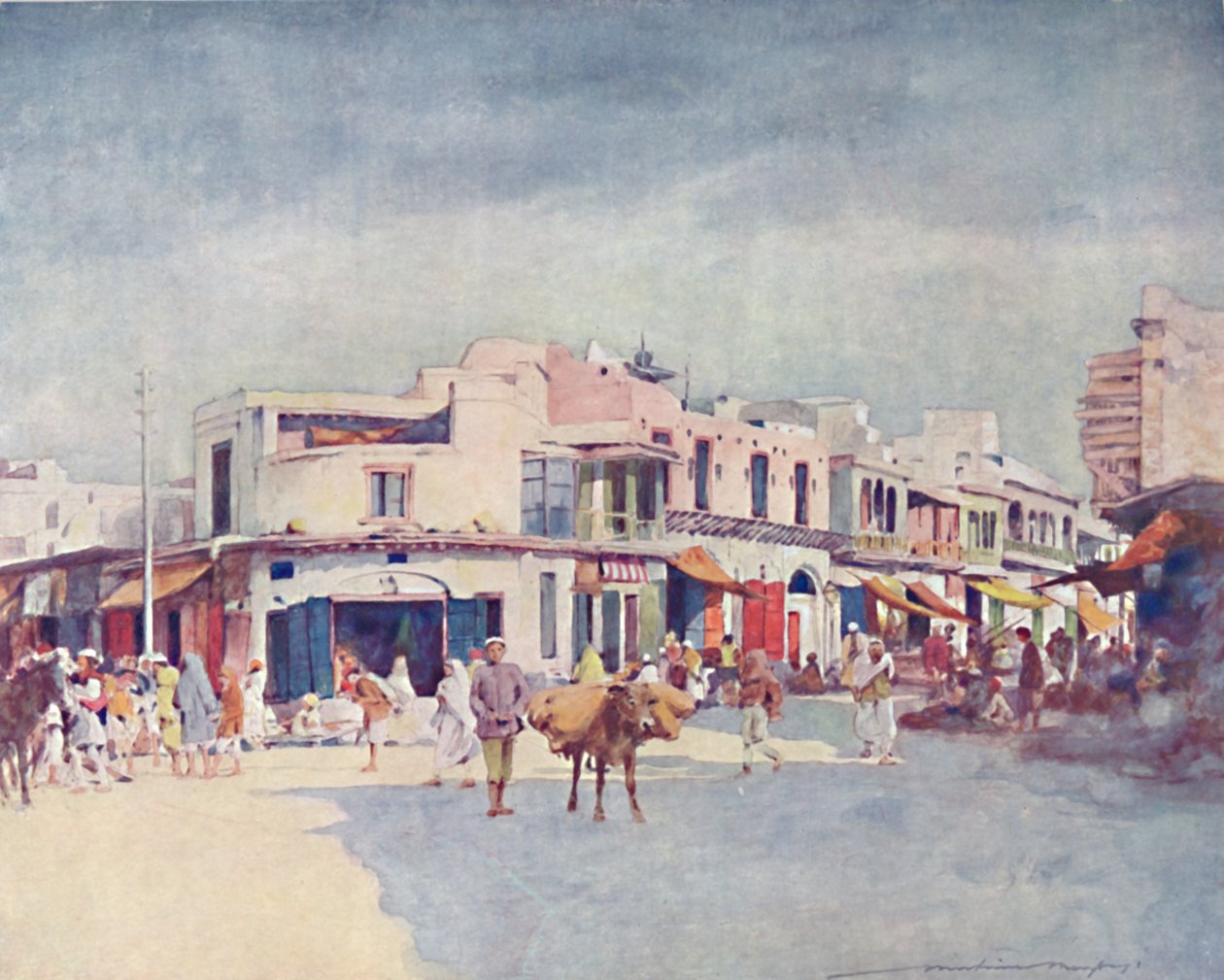 Eine Straßenszene, 1903 von Mortimer L Menpes