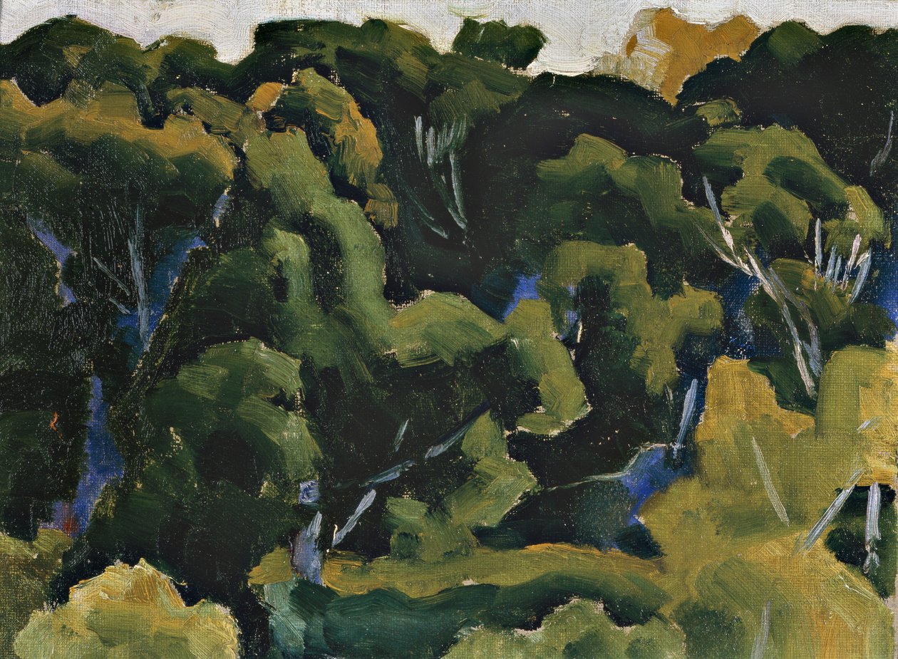 Landschaft in Grün, ca. 1911-1912 von Morton Livingston Schamberg