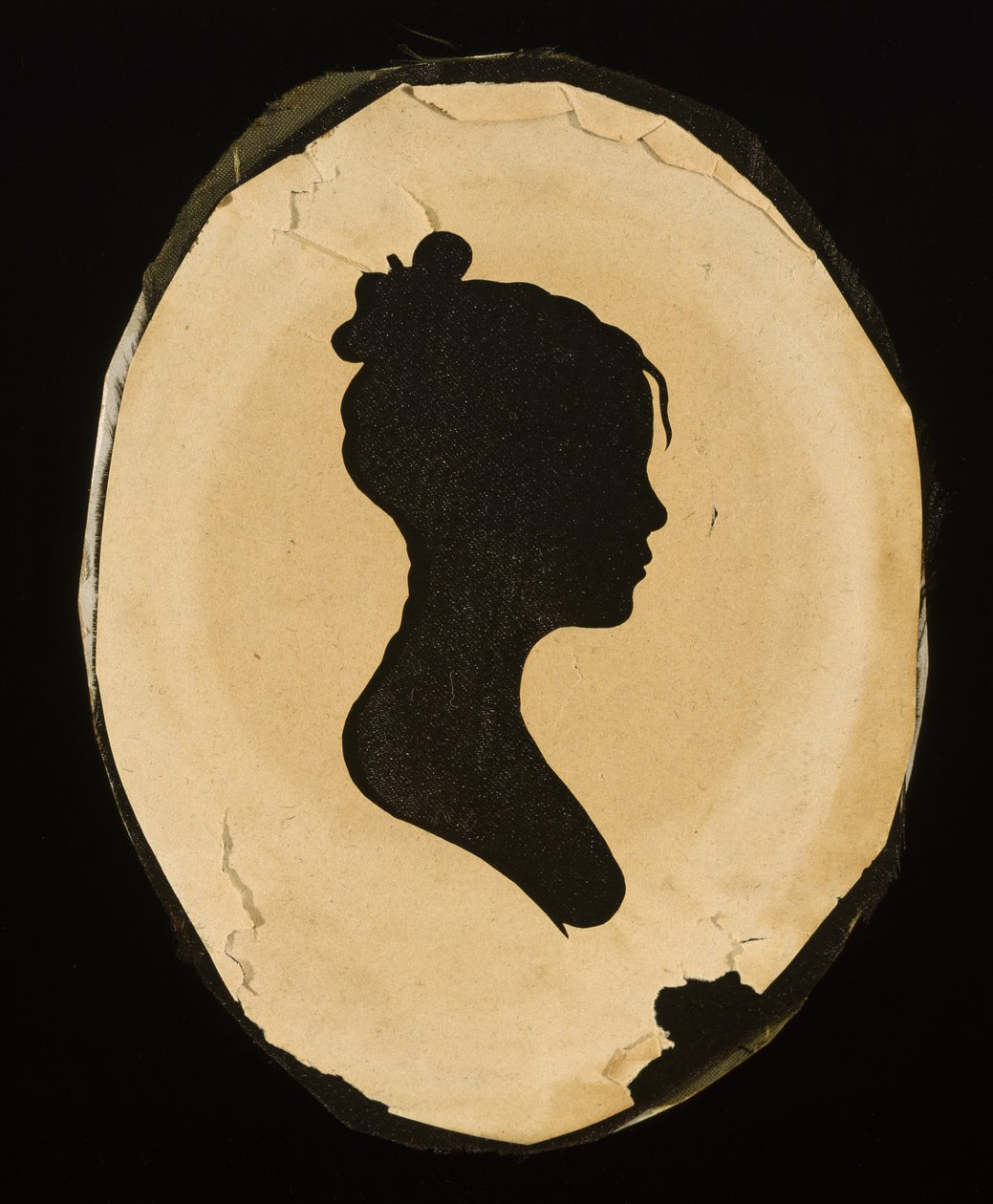 Enthüllte Silhouette einer jungen Frau, nach 1802 von Moses Williams