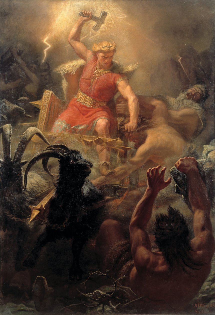 Thors Kampf mit den Riesen von Mårten Eskil Winge