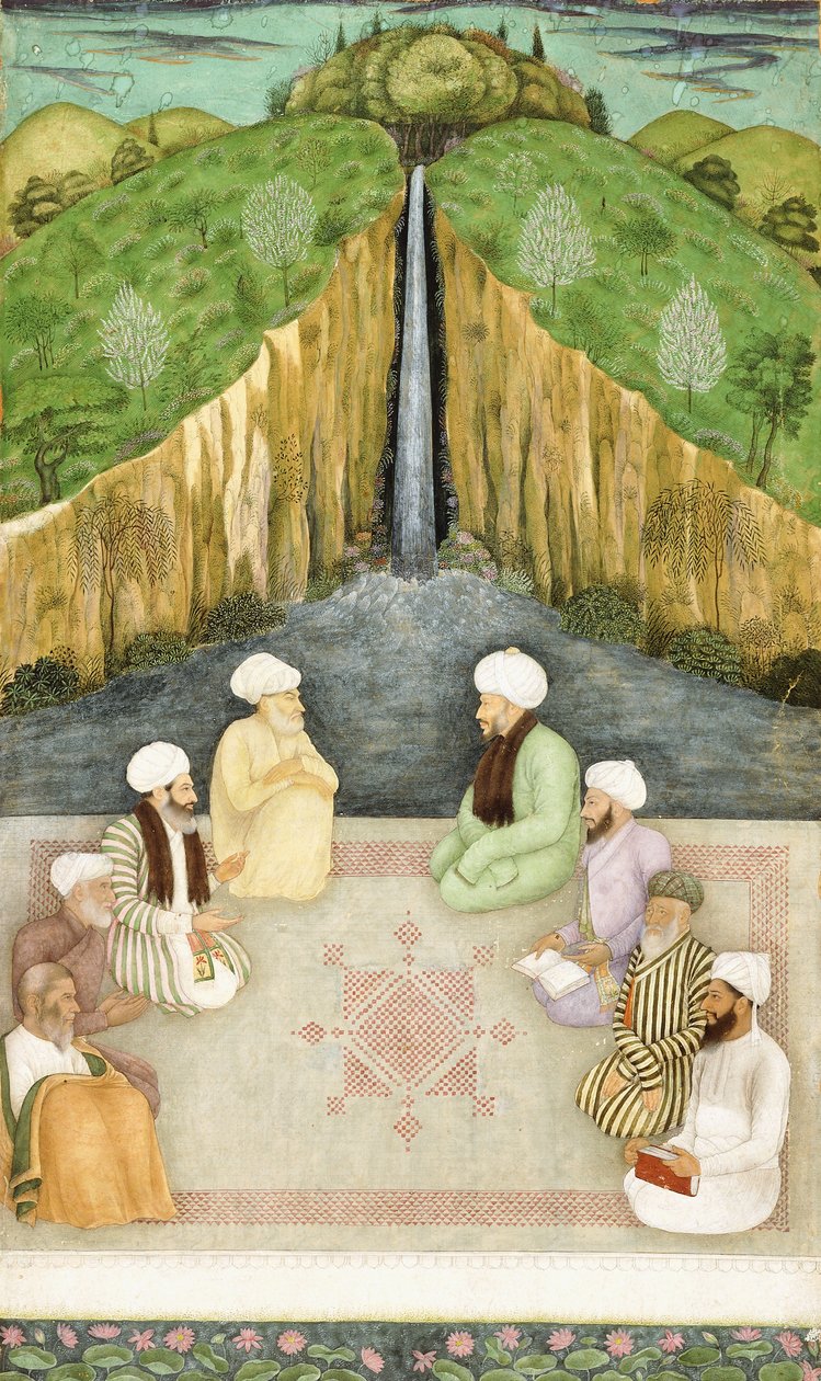 Weise in religiöser Diskussion, ca. 1680 von Mughal School