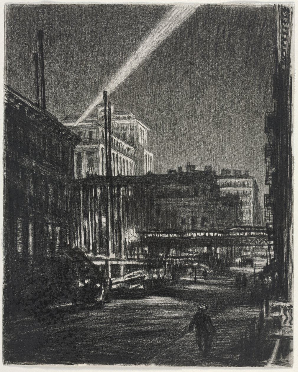 New Yorker Nacht von Muirhead Bone