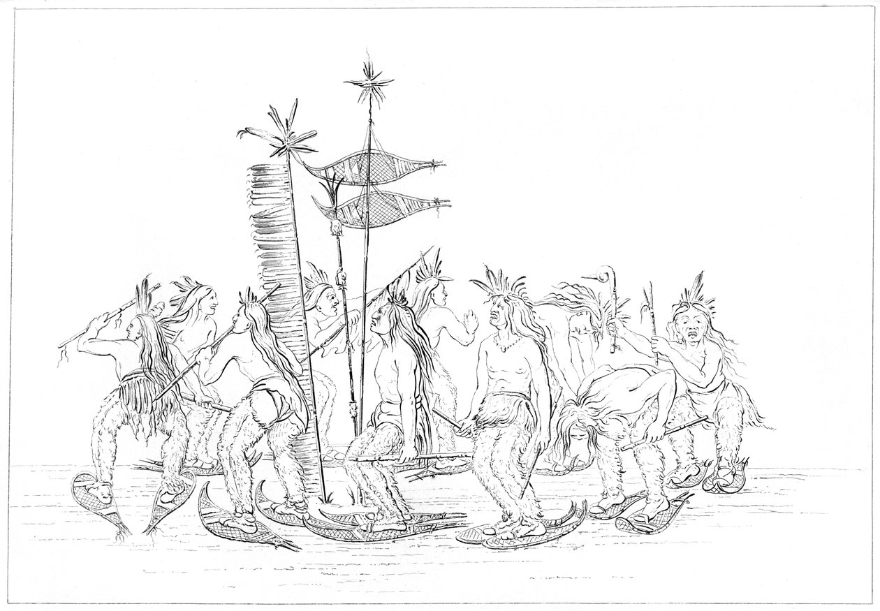 Chippewa Schneeschuhtanz, 1841 von Myers and Co