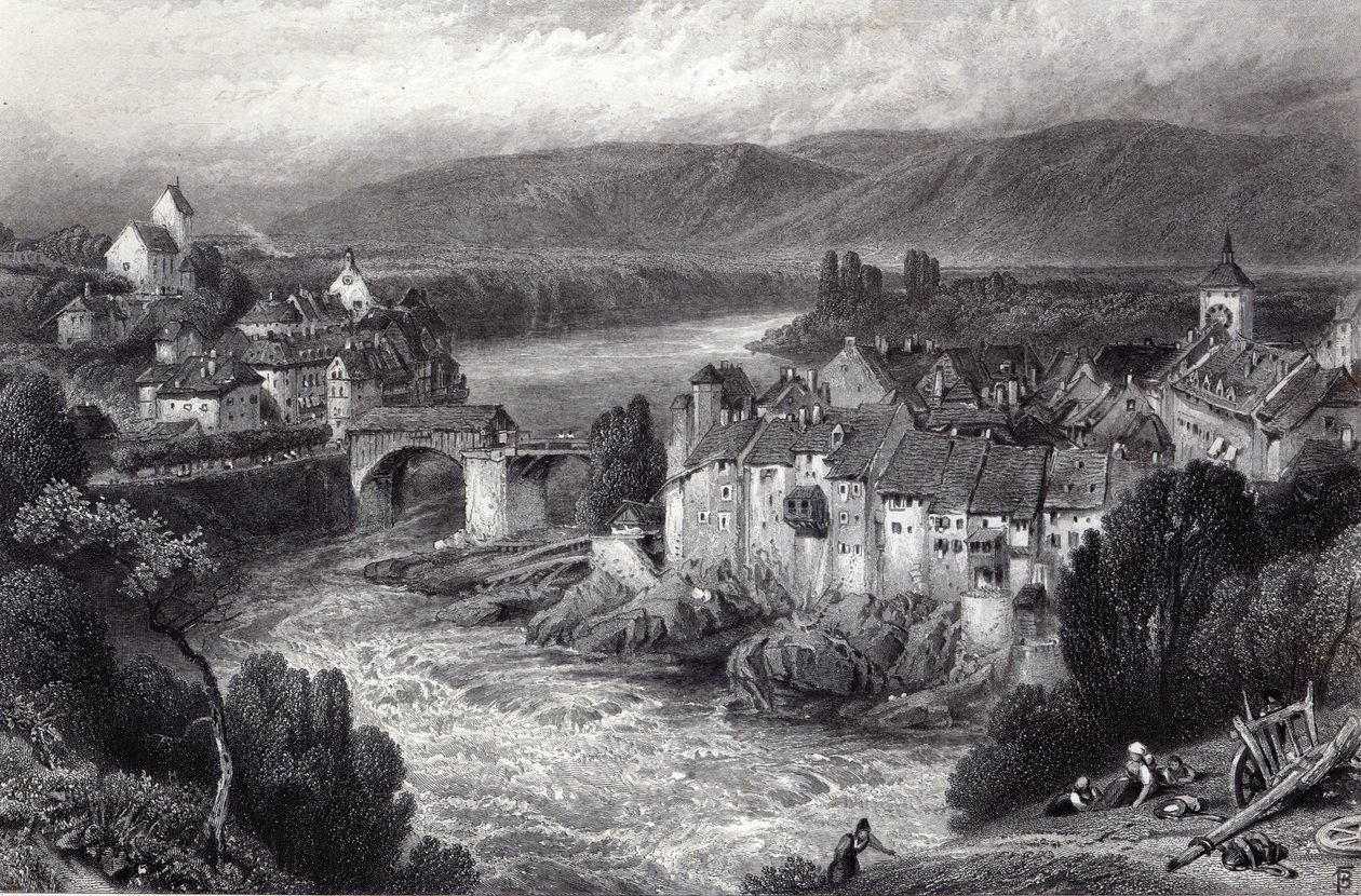 Lauffenberg, graviert von E.P. Brandard von Myles Birket Foster