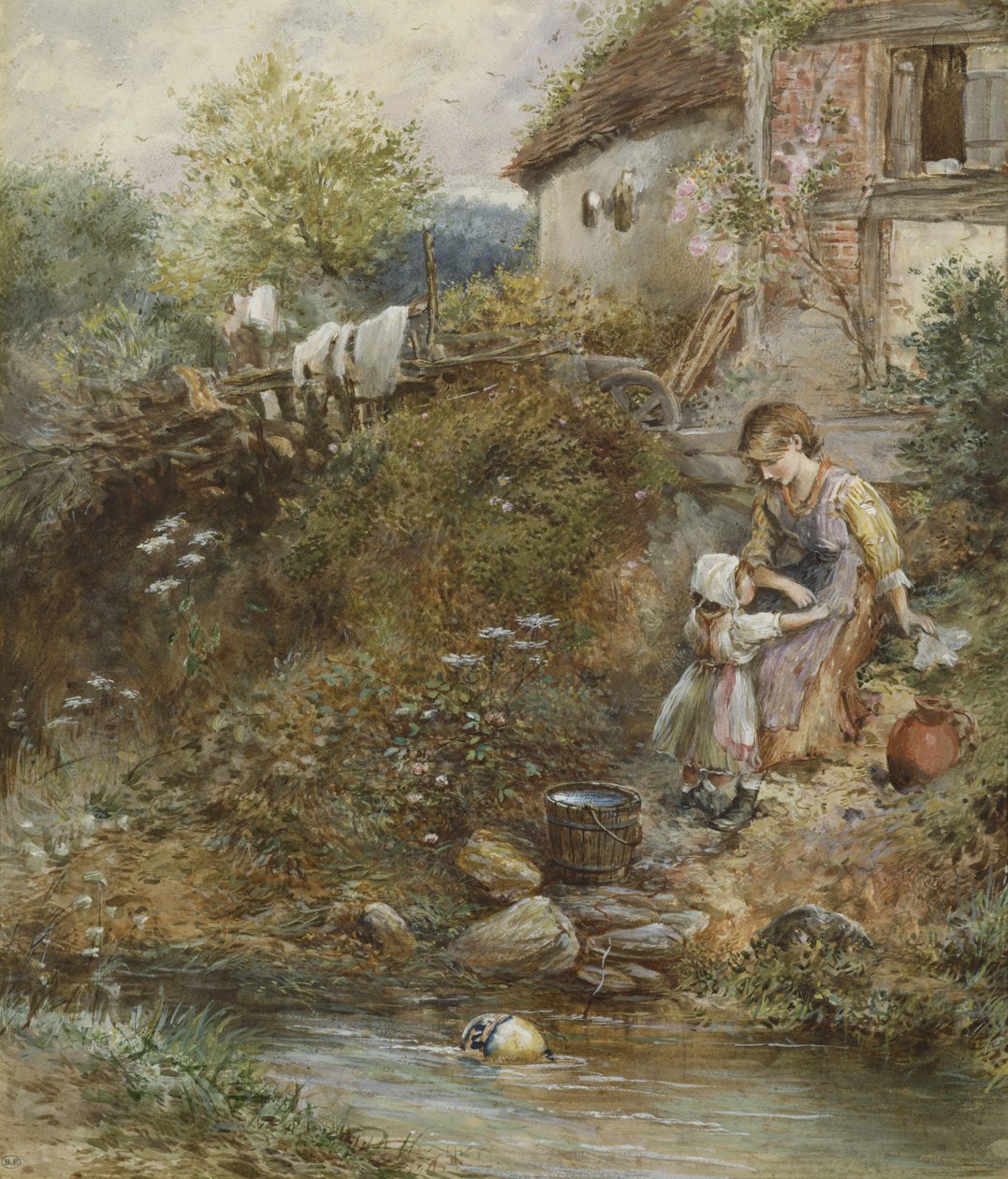 Der Waschtag von Myles Birket Foster