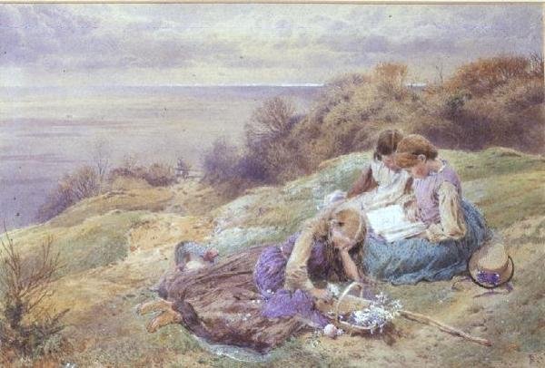 In Bonchurch, Isle of Wight von Myles Birket Foster