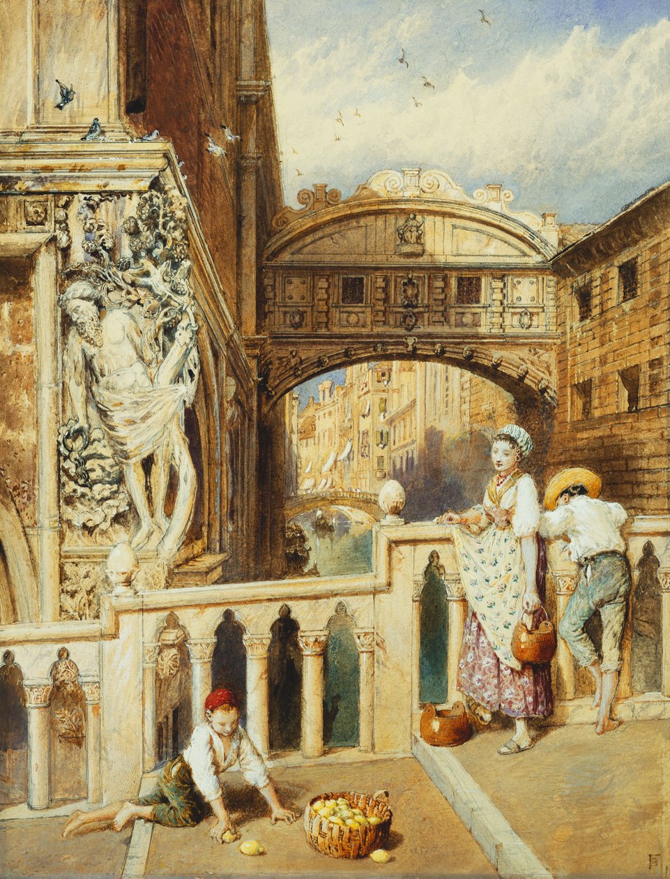 Die Seufzerbrücke, Venedig von Myles Birket Foster