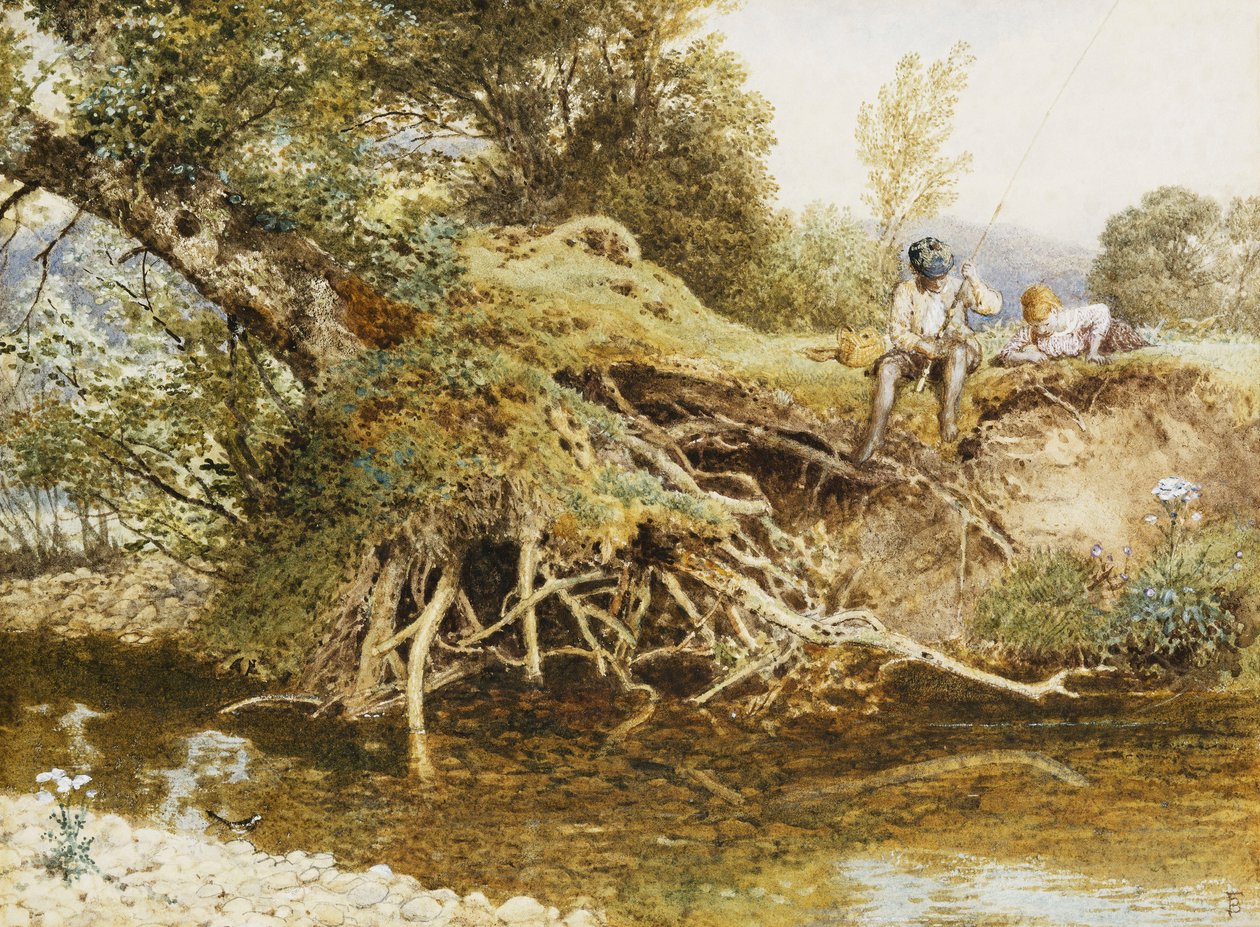 Der junge Angler von Myles Birket Foster