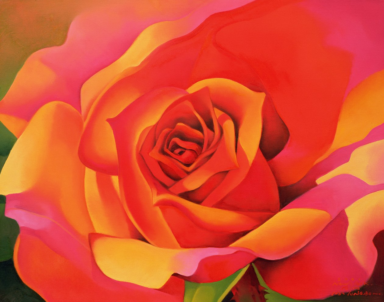 Eine Rose - Transformation in die Sonne, 2001 von Myung Bo Sim