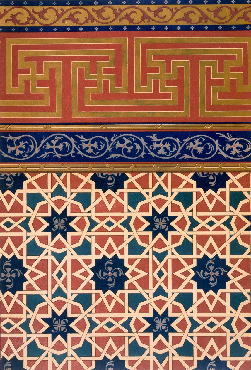 Pl 22 Architektonische Dekoration, wahrscheinlich Mosaikarbeit, einschließlich Rand, 19. Jahrhundert (Folio) von N. Simakoff