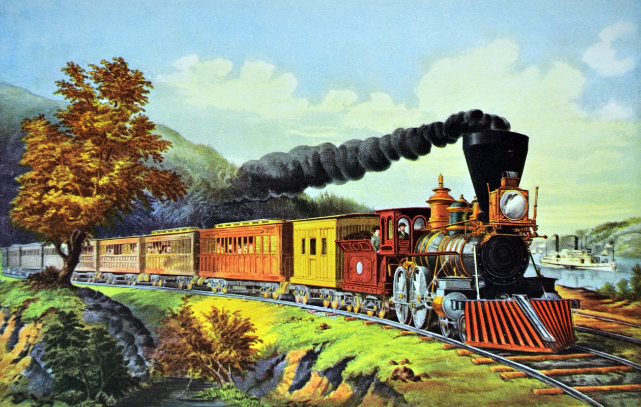 Amerikanischer Expresszug von N. and Ives, J.M. Currier