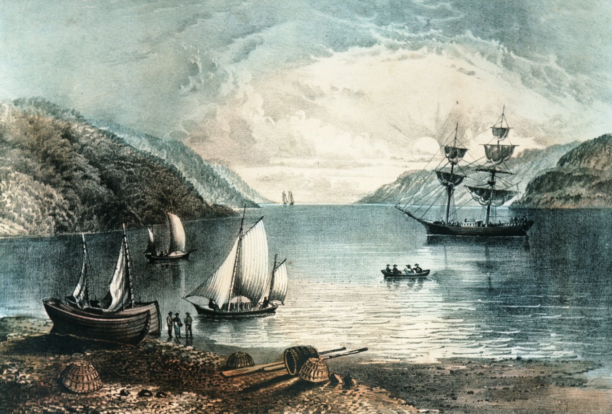 Die Bucht von Annapolis, ca. 1880 von N. and Ives, J.M. Currier