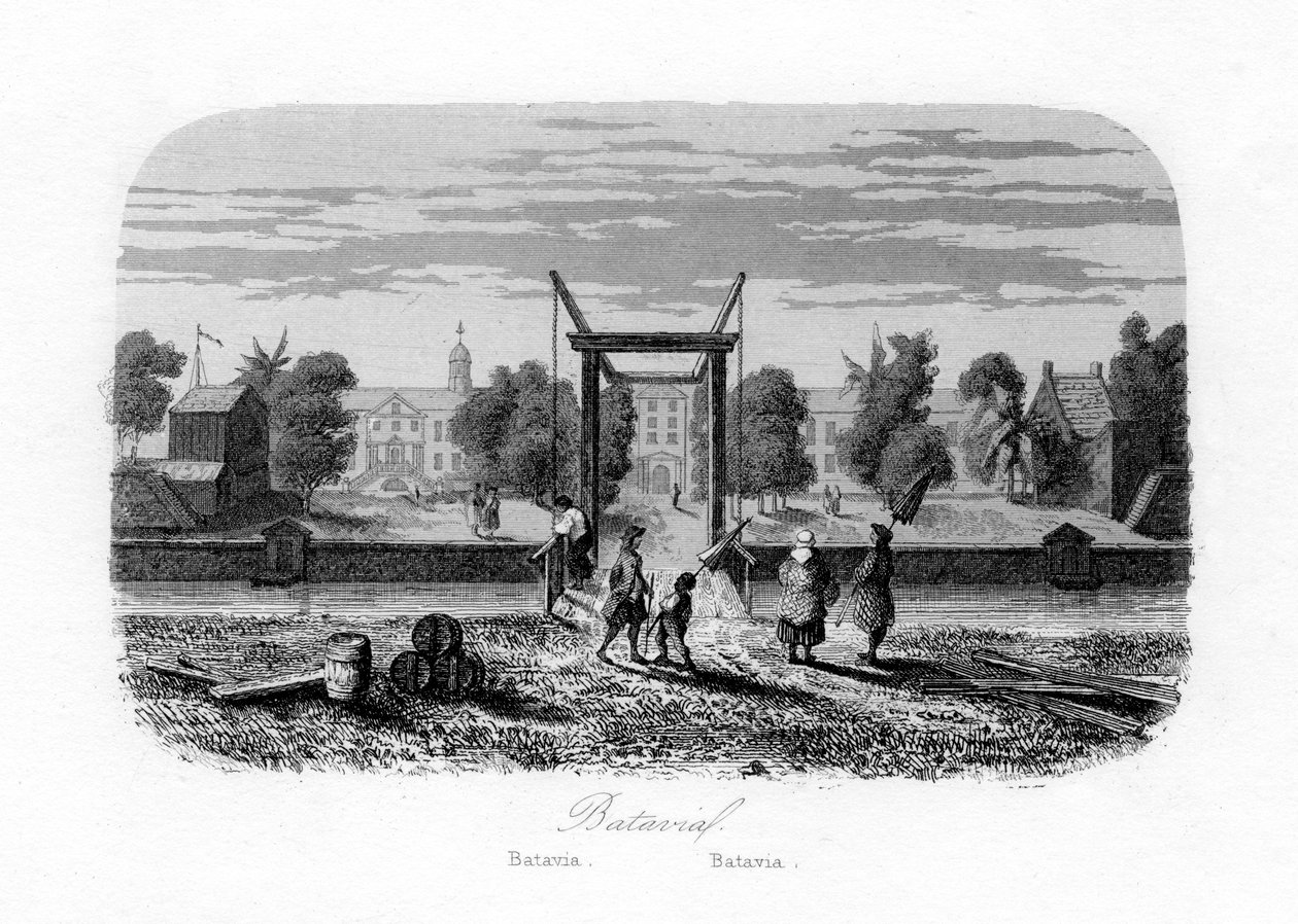Batavia Jakarta, Indonesien, ca. 1840 von N. Remond