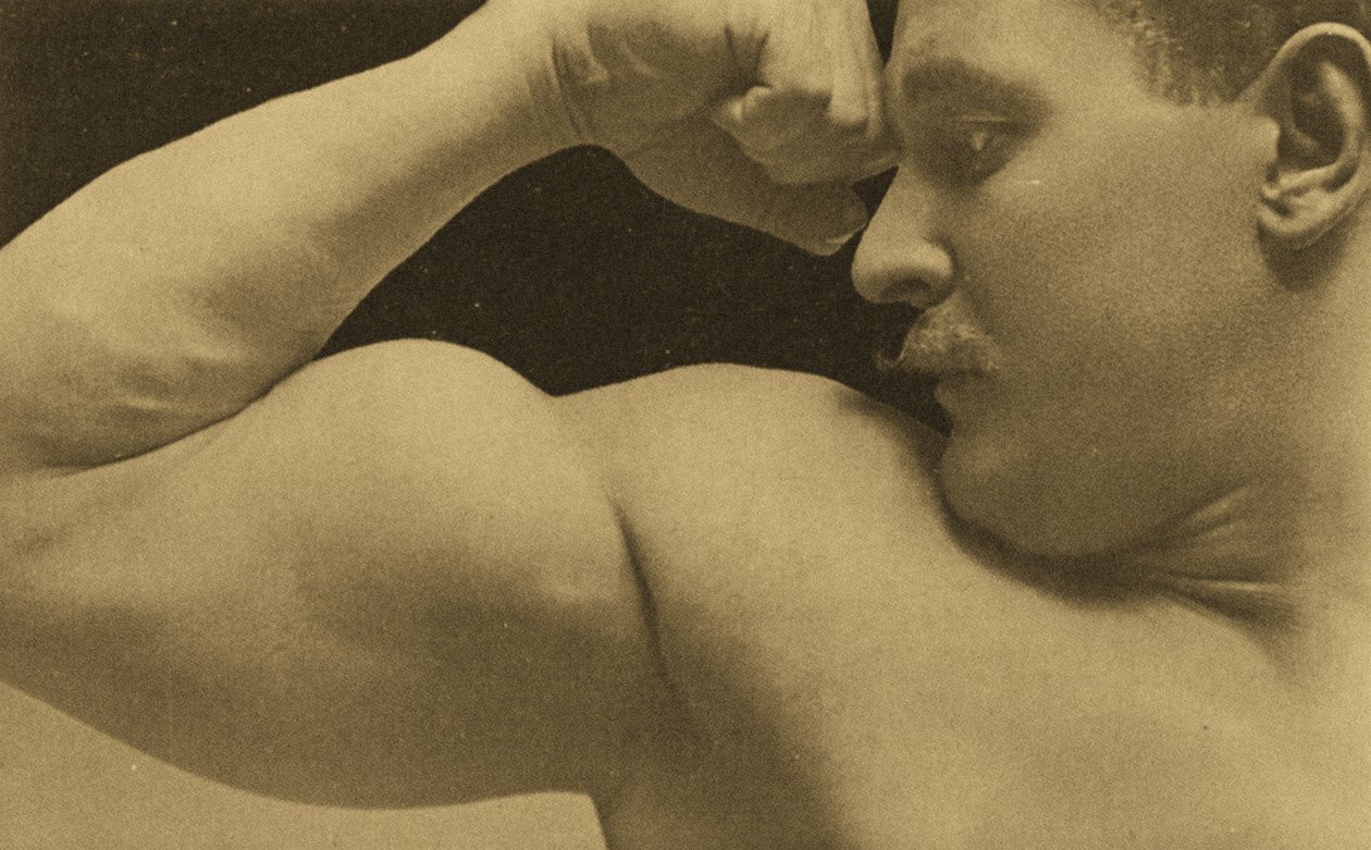 Eugen Sandow in klassischer antiker griechisch-römischer Pose, ca. 1894 von Napoleon Sarony