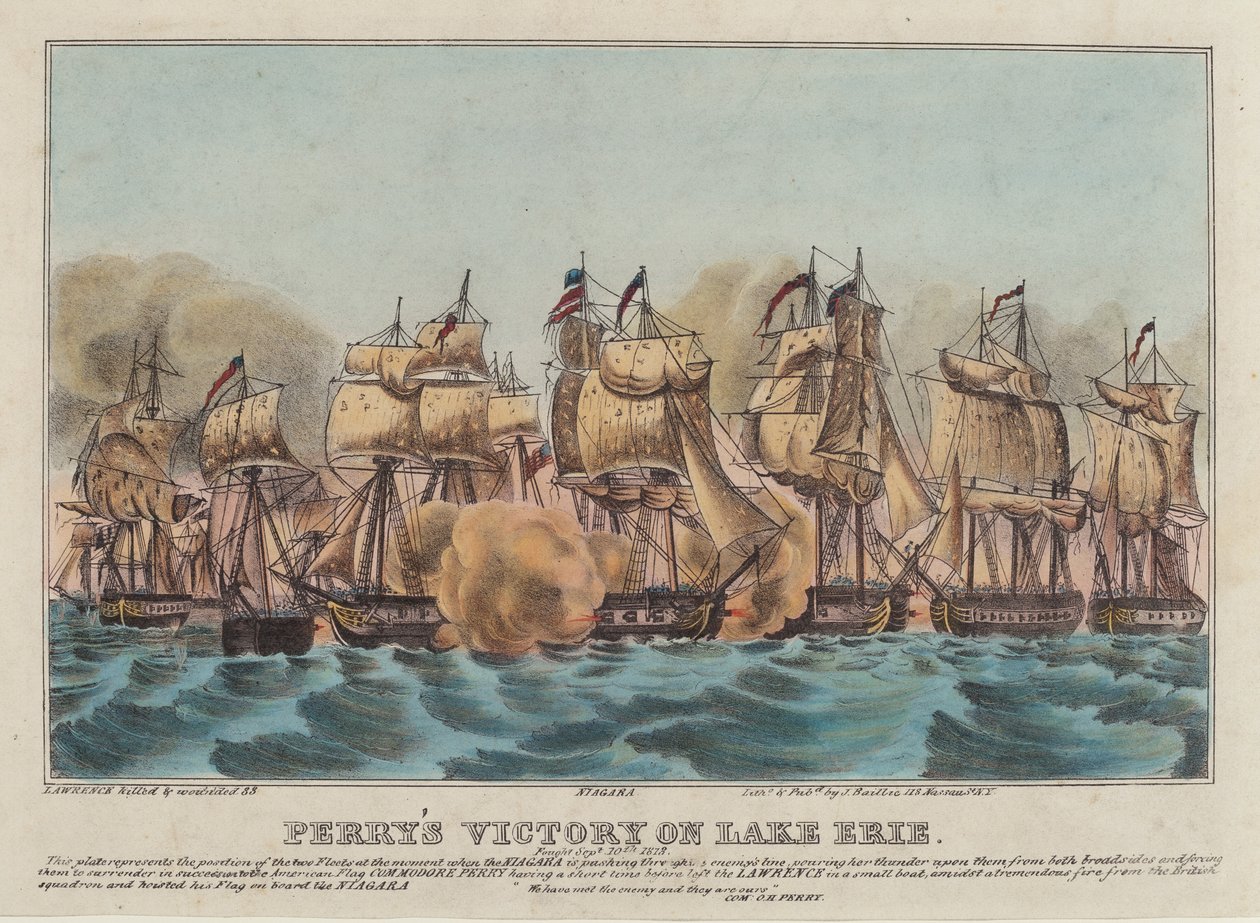 Perrys Sieg auf dem Eriesee von Napoleon Sarony