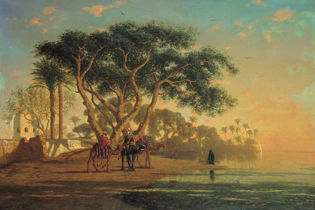 Arabische Oase, 1853 von Narcisse Berchere