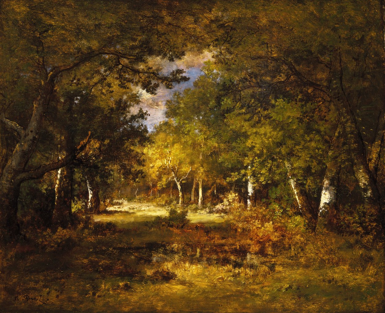 Waldszene von Narcisse Virgile Diaz la de Peña