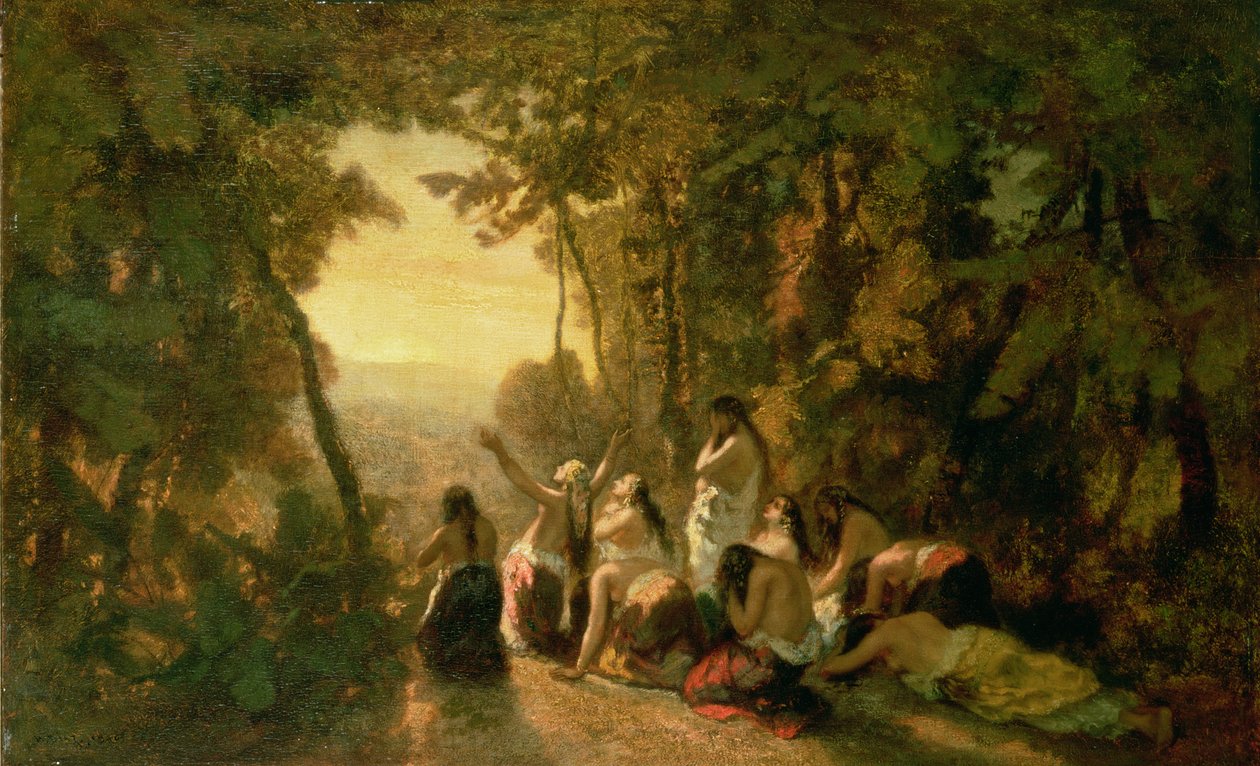 Weinen der Tochter von Jephthah, 1846 von Narcisse Virgile Diaz de la Peña