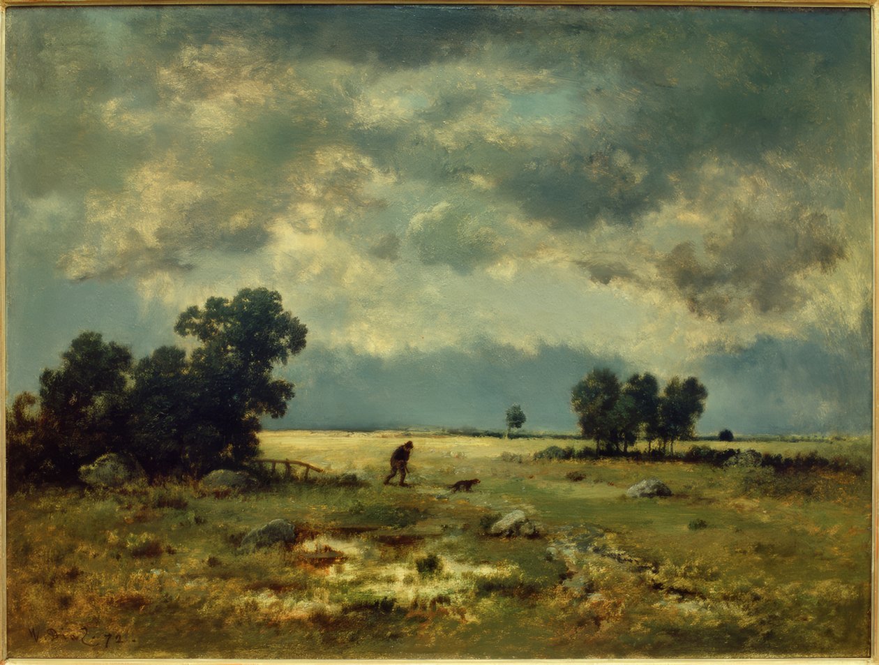 Gewitterlandschaft (mit Jäger) von Narcisse Diaz de la Pena