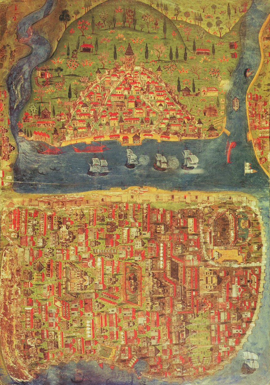 Ansicht von Istanbul von Nasuh Al Silahi