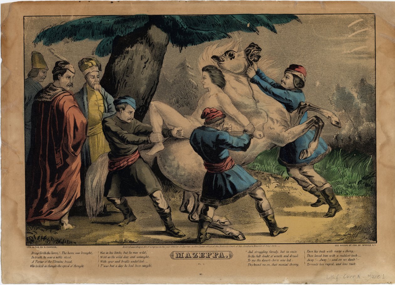 Mazeppa, Platte eins von vier von Nathaniel Currier