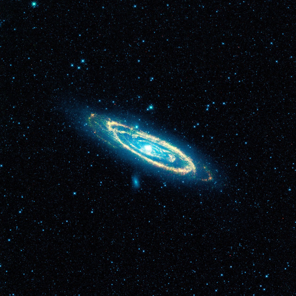 Bild der Andromeda-Galaxie, M31, aufgenommen vom Wide-field Infrared Survey Explorer (WISE) der NASA. Wissenschaft Astronomie von National Aeronautics and Space Administration National Aeronautics and Space Administration