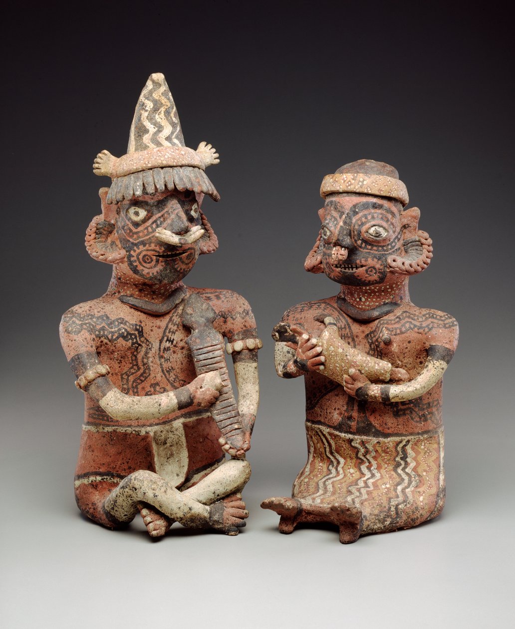 Männliche und weibliche Figur, 100 v. Chr.-400 n. Chr. von Nayarit