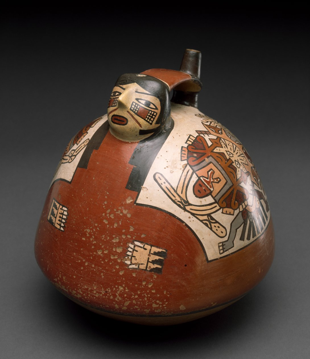 Gefäß in Form einer umhangtragenden Frau, Peru, 300-600 von Nazca Culture