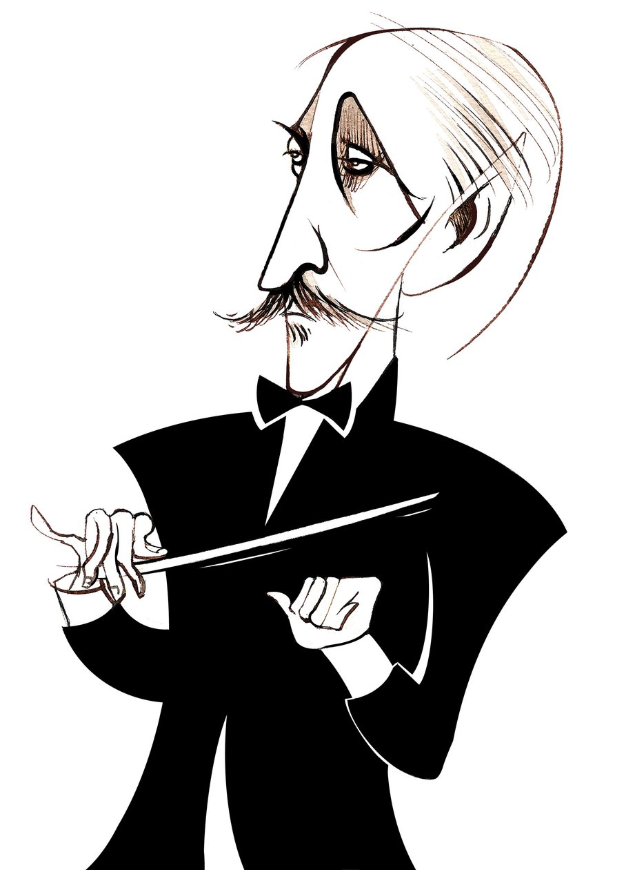 Arturo Toscanini, Karikatur von Neale Osborne