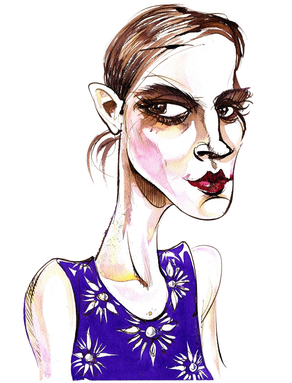 Emma Watson - Karikatur von Neale Osborne
