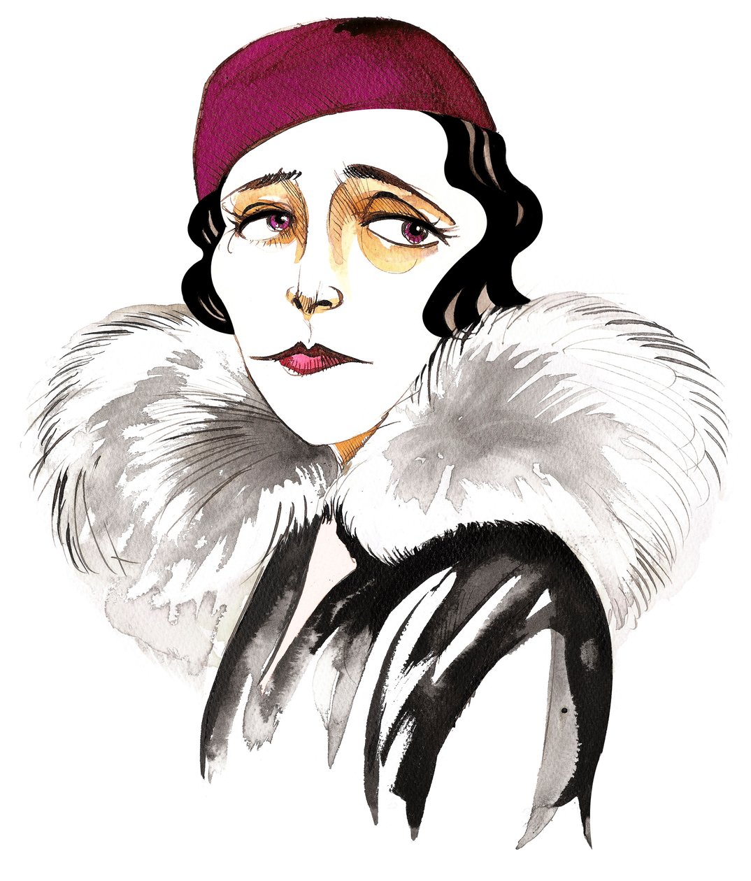 Germaine Tailleferre, Karikatur von Neale Osborne